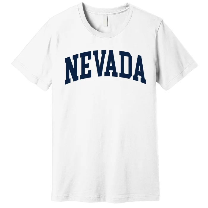 Nevada Usa Varsity Style Blue Text Premium T-Shirt