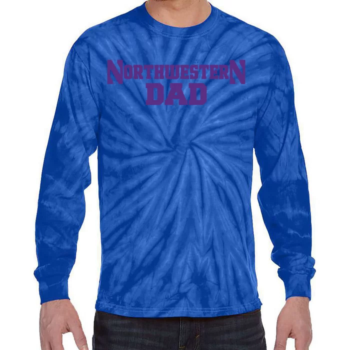 Northwestern University Wildcats Dad Gift Tie-Dye Long Sleeve Shirt