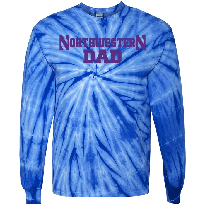 Northwestern University Wildcats Dad Gift Tie-Dye Long Sleeve Shirt