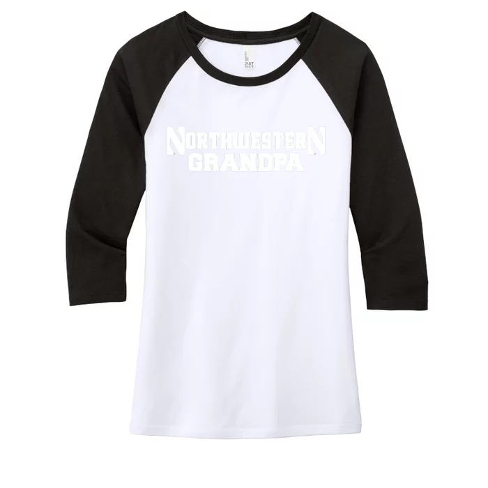 Northwestern University Wildcats Grandpa Women's Tri-Blend 3/4-Sleeve Raglan Shirt