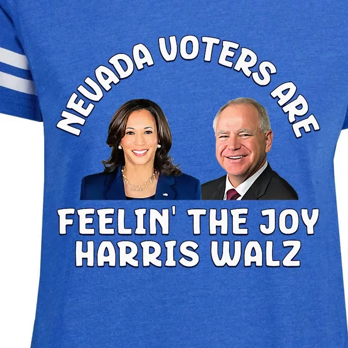 Nevada Voters Are Feelin The Joy Harris Walz Joy Premium Enza Ladies Jersey Football T-Shirt