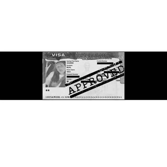 Nika Visa Approved Bumper Sticker