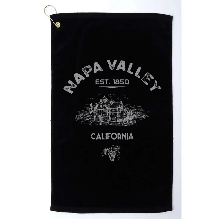 Napa Valley California Winery Souvenir Platinum Collection Golf Towel