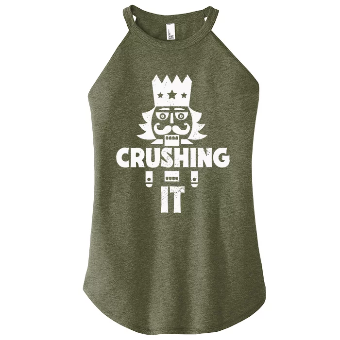 Nutcracker Vintage Christmas Nutcracker Crushing It Women’s Perfect Tri Rocker Tank