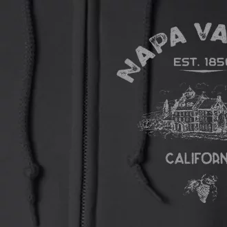 Napa Valley California Winery Souvenir Full Zip Hoodie