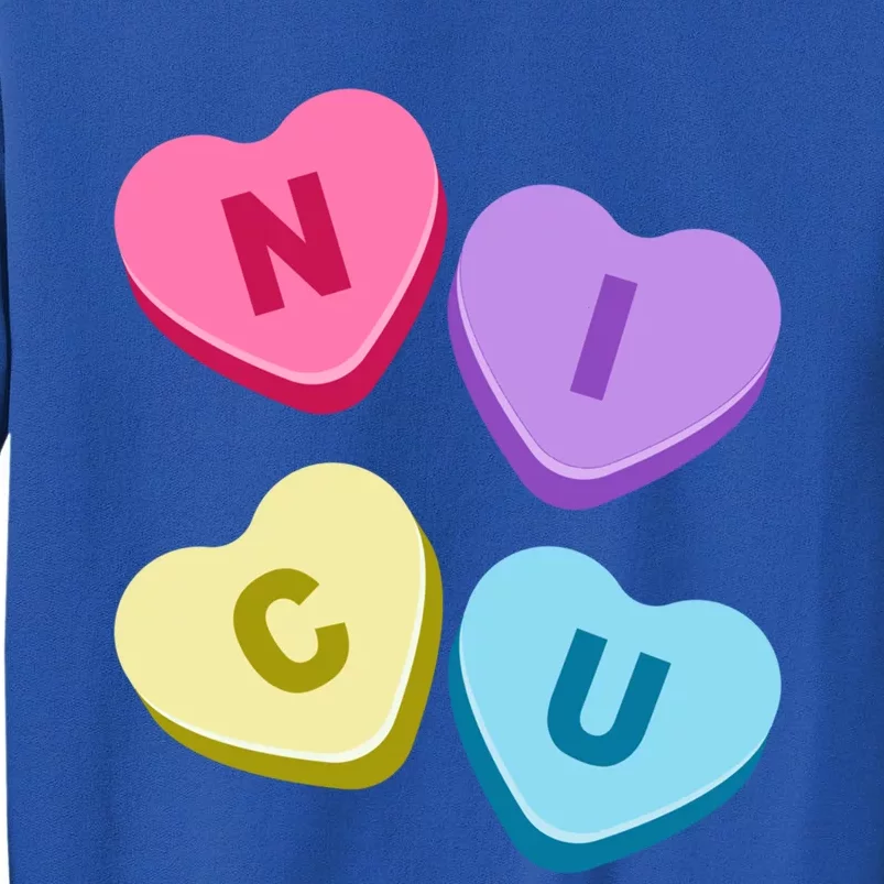 Nurse Valentines Day Gift Candy Valentine Hearts Nicu Nurses Meaningful Gift Tall Sweatshirt