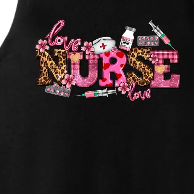 Nurse Valentines Day Valentine Er Icu Nicu Rn Nurses Great Gift Ladies Tri-Blend Wicking Tank