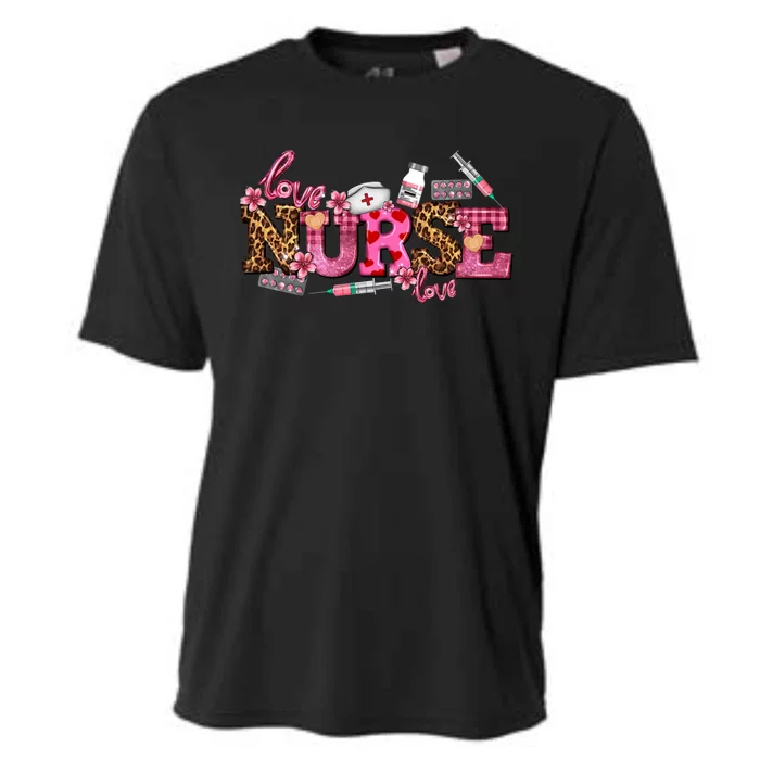 Nurse Valentines Day Valentine Er Icu Nicu Rn Nurses Great Gift Cooling Performance Crew T-Shirt