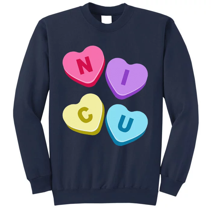 Nurse Valentines Day Candy Valentine Hearts NICU Nurses Sweatshirt