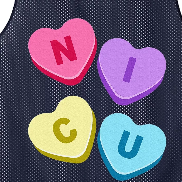 Nurse Valentines Day Candy Valentine Hearts NICU Nurses Mesh Reversible Basketball Jersey Tank