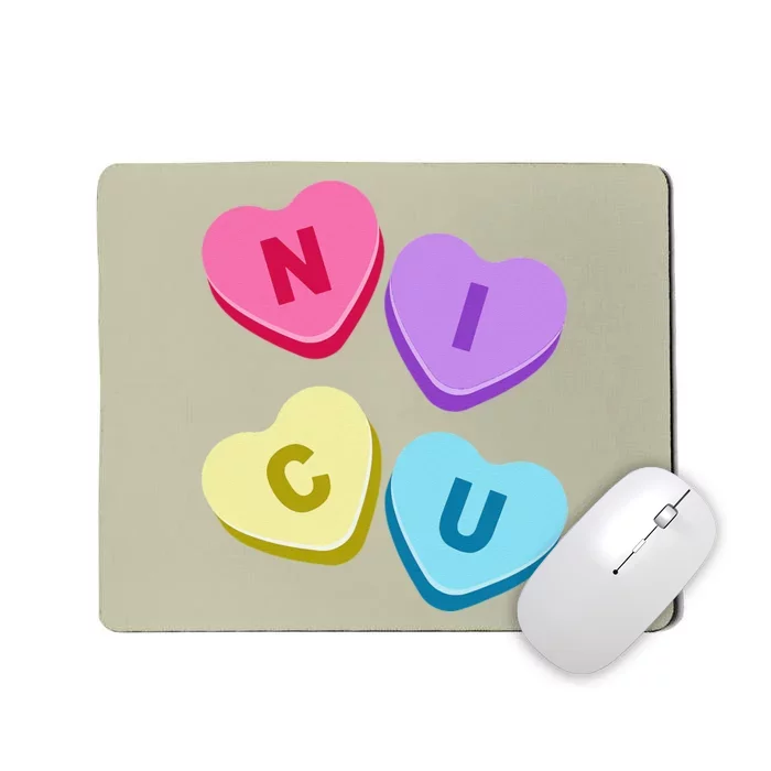 Nurse Valentines Day Candy Valentine Hearts NICU Nurses Mousepad