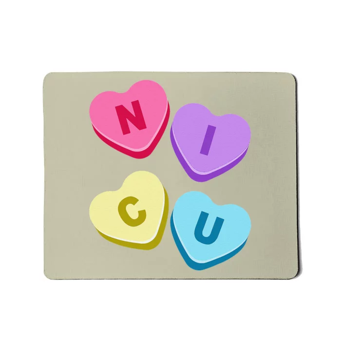 Nurse Valentines Day Candy Valentine Hearts NICU Nurses Mousepad