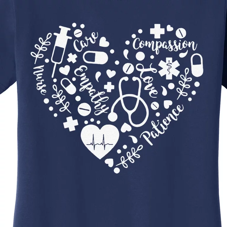 Nurse Valentines Day Valentine ER ICU NICU RN Nurses Women Gift Women's T-Shirt