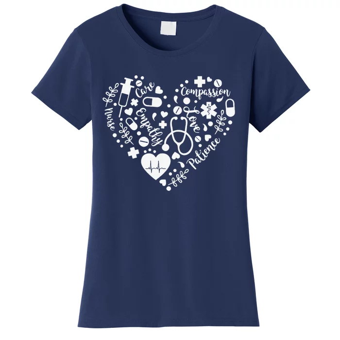 Nurse Valentines Day Valentine ER ICU NICU RN Nurses Women Gift Women's T-Shirt