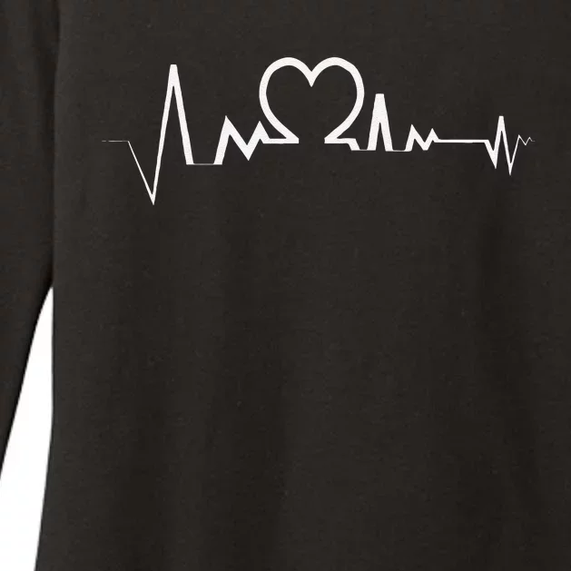 Nurse Valentine's Day EKG Heartbeat Gift Womens CVC Long Sleeve Shirt