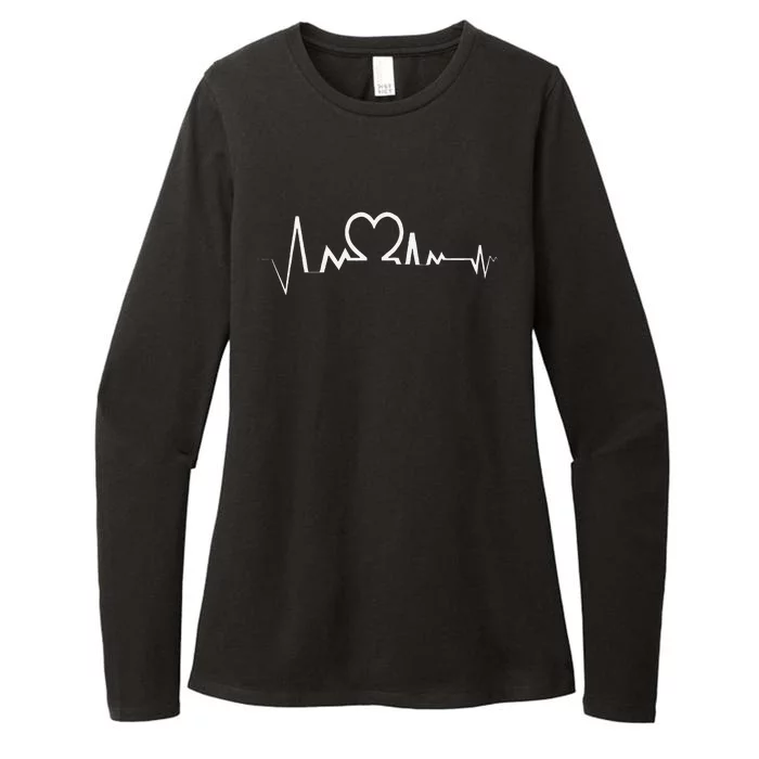 Nurse Valentine's Day EKG Heartbeat Gift Womens CVC Long Sleeve Shirt