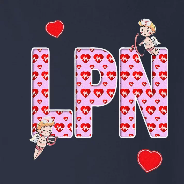 Nurses Valentine's Day Love, Hearts & Cupids LPN Toddler Long Sleeve Shirt