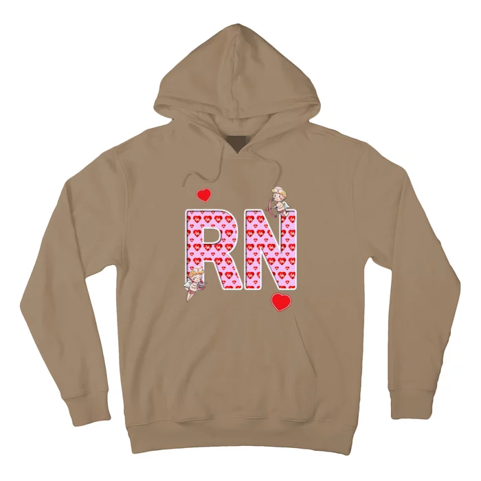 Nurses Valentine's Day Love, Hearts & Cupids RN Hoodie