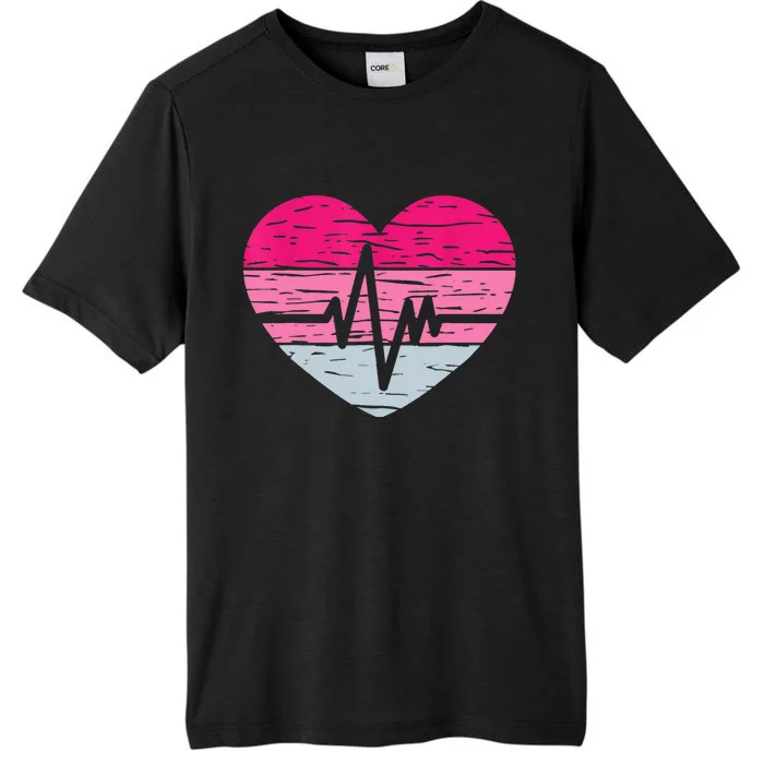 Nurse Valentines Day Heart Stethoscope Love Nursing ChromaSoft Performance T-Shirt