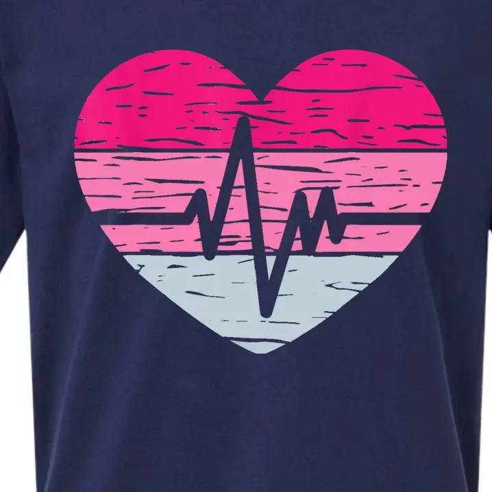 Nurse Valentines Day Heart Stethoscope Love Nursing Sueded Cloud Jersey T-Shirt