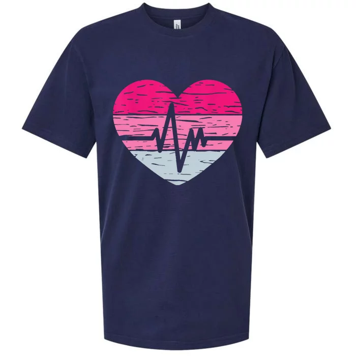 Nurse Valentines Day Heart Stethoscope Love Nursing Sueded Cloud Jersey T-Shirt