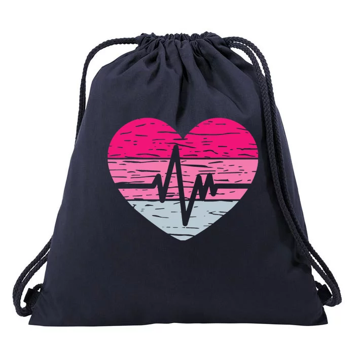 Nurse Valentines Day Heart Stethoscope Love Nursing Drawstring Bag