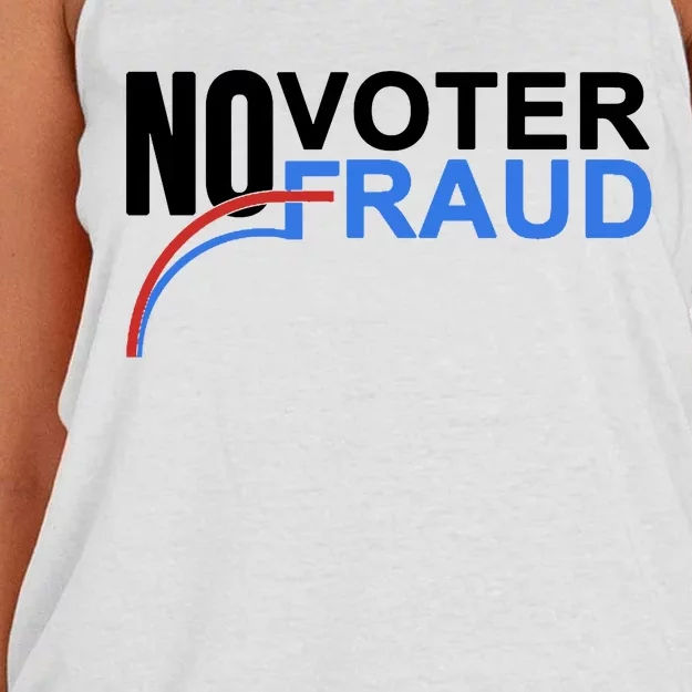 No Voter Fraud Election Women's Knotted Racerback Tank