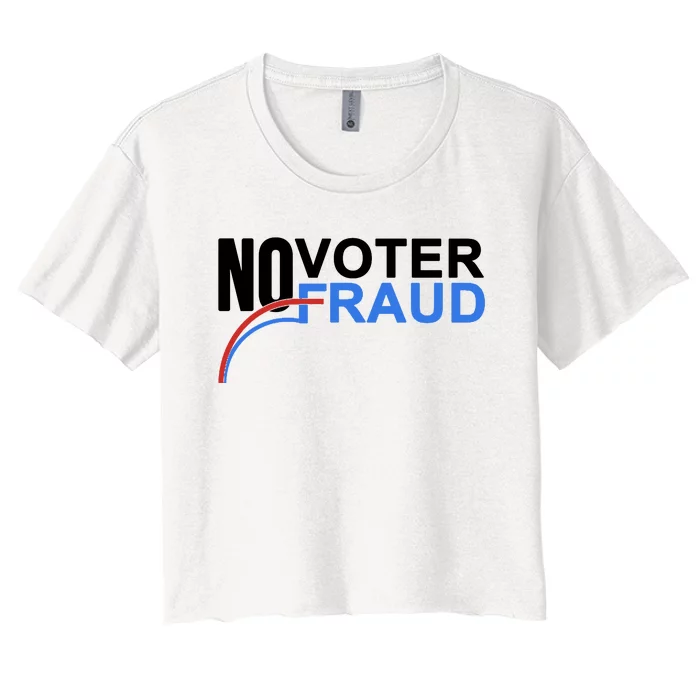 No Voter Fraud Election Women's Crop Top Tee