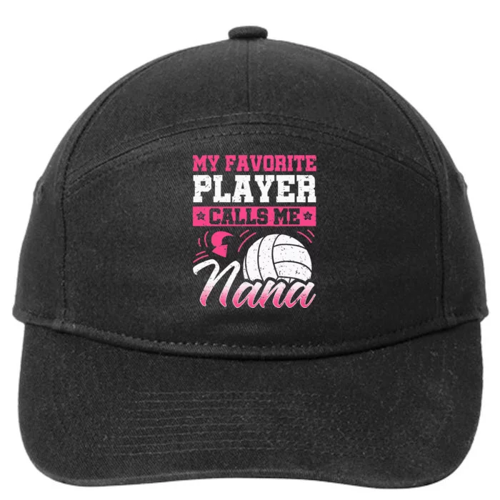 Nana Volleyball Fan Player Grandmother Team Sport Spiker 7-Panel Snapback Hat