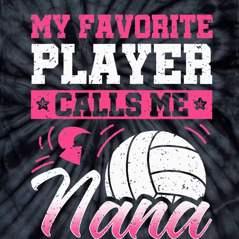 Nana Volleyball Fan Player Grandmother Team Sport Spiker Tie-Dye T-Shirt