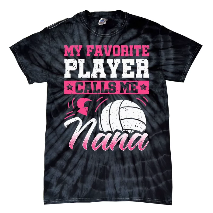 Nana Volleyball Fan Player Grandmother Team Sport Spiker Tie-Dye T-Shirt