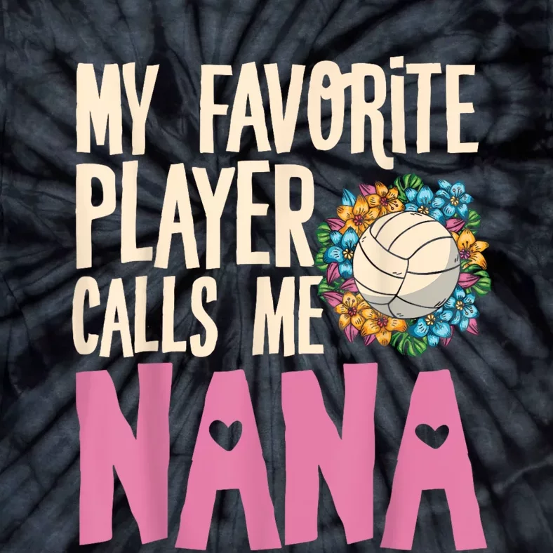 Nana Volleyball Fan Grandmother Team Sport Spiker Tie-Dye T-Shirt