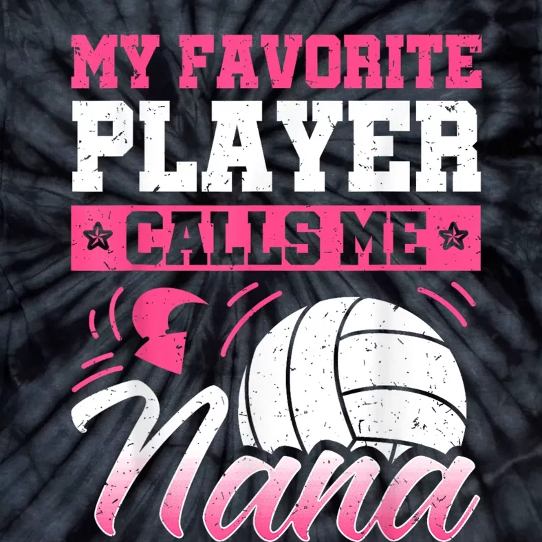 Nana Volleyball Fan Grandmother Team Sport Spiker Tie-Dye T-Shirt