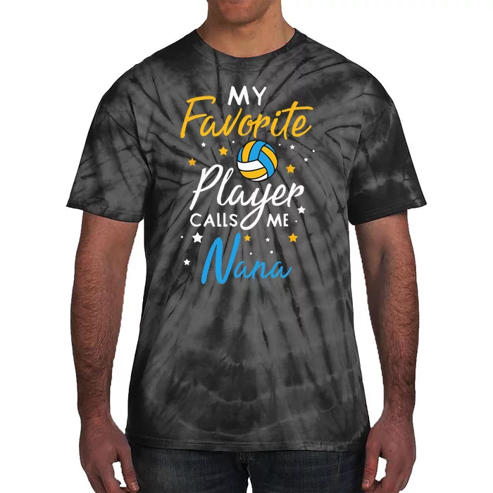 Nana Volleyball Fan Player Team Sport Grandmother Spiker Tie-Dye T-Shirt