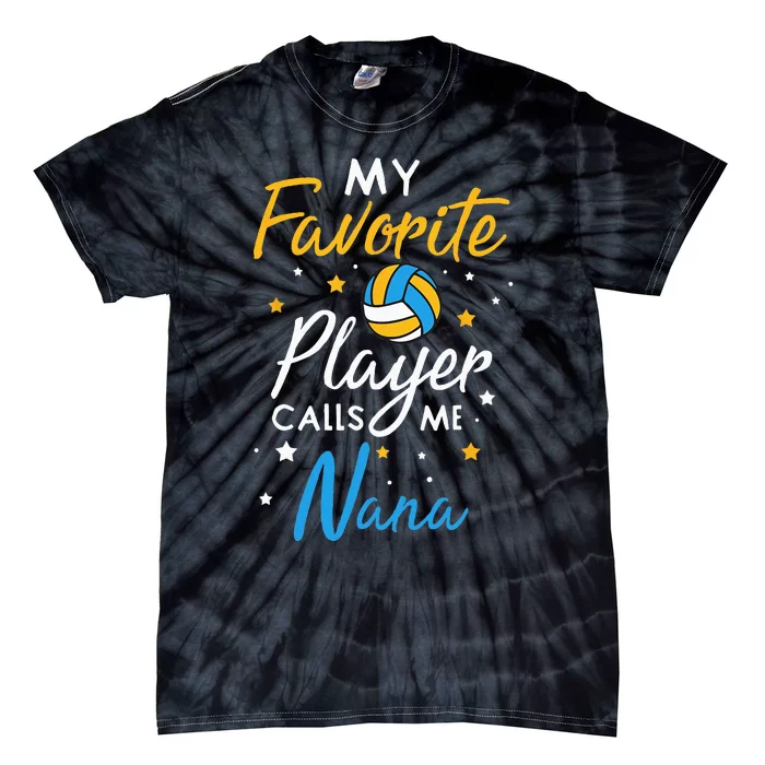 Nana Volleyball Fan Player Team Sport Grandmother Spiker Tie-Dye T-Shirt