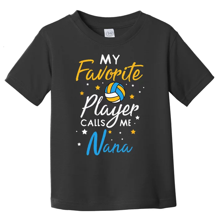 Nana Volleyball Fan Player Team Sport Grandmother Spiker Toddler T-Shirt