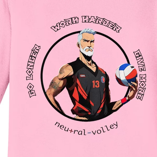 Neutral Volley Go Longer Volleyball Baby Long Sleeve Bodysuit