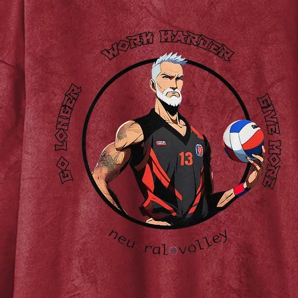 Neutral Volley Go Longer Volleyball Hooded Wearable Blanket