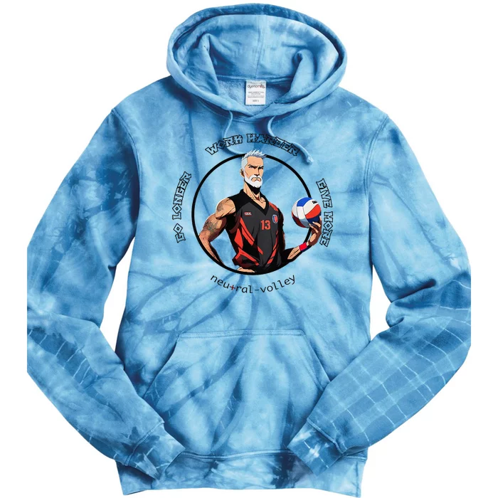 Neutral Volley Go Longer Volleyball Tie Dye Hoodie