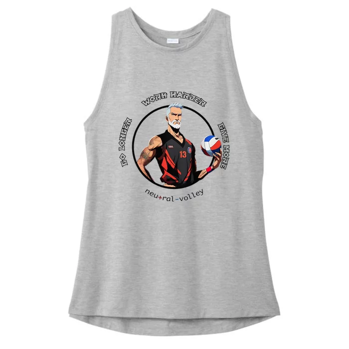 Neutral Volley Go Longer Volleyball Ladies Tri-Blend Wicking Tank