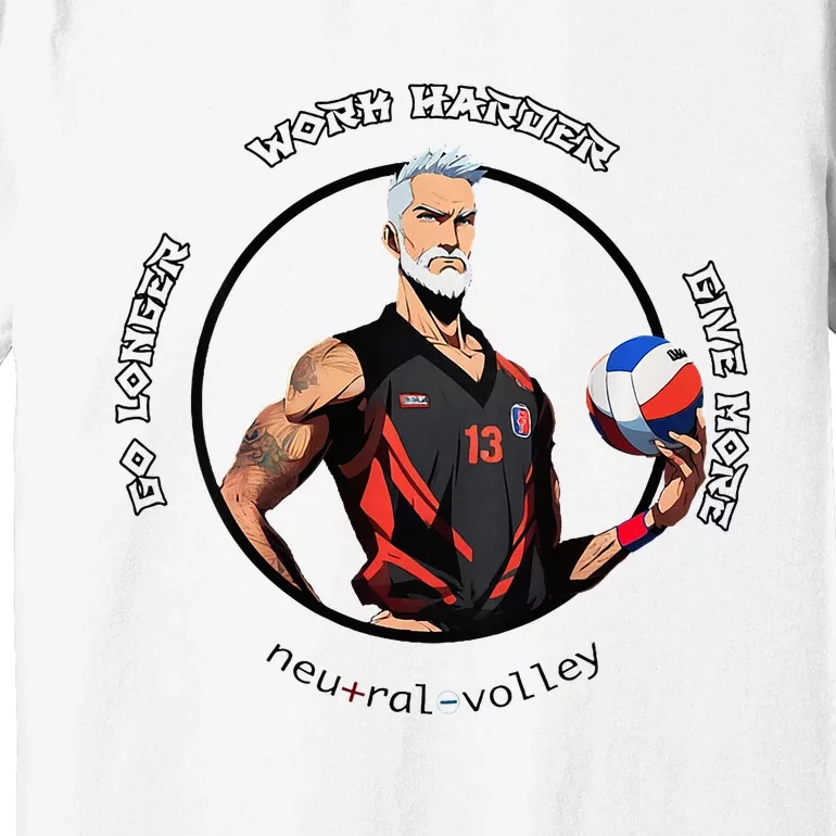 Neutral Volley Go Longer Volleyball Premium T-Shirt