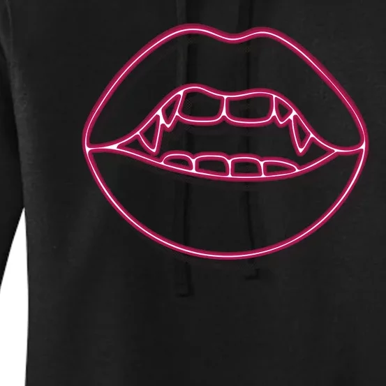 Neon Vampire Mouth Women's Pullover Hoodie