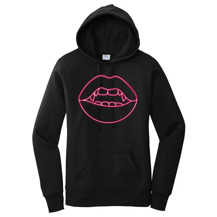 Neon Vampire Mouth Women's Pullover Hoodie