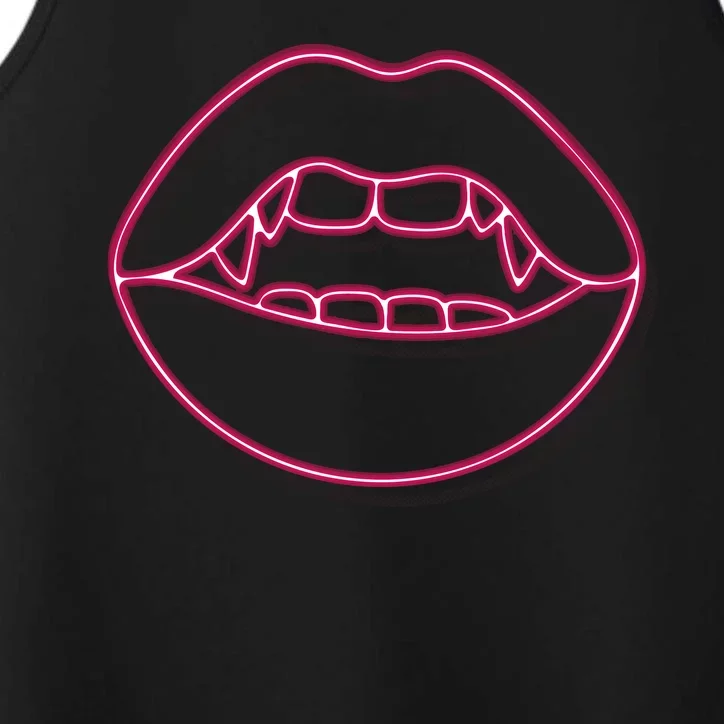 Neon Vampire Mouth Performance Tank