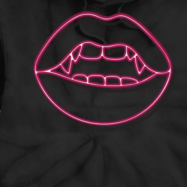 Neon Vampire Mouth Tie Dye Hoodie