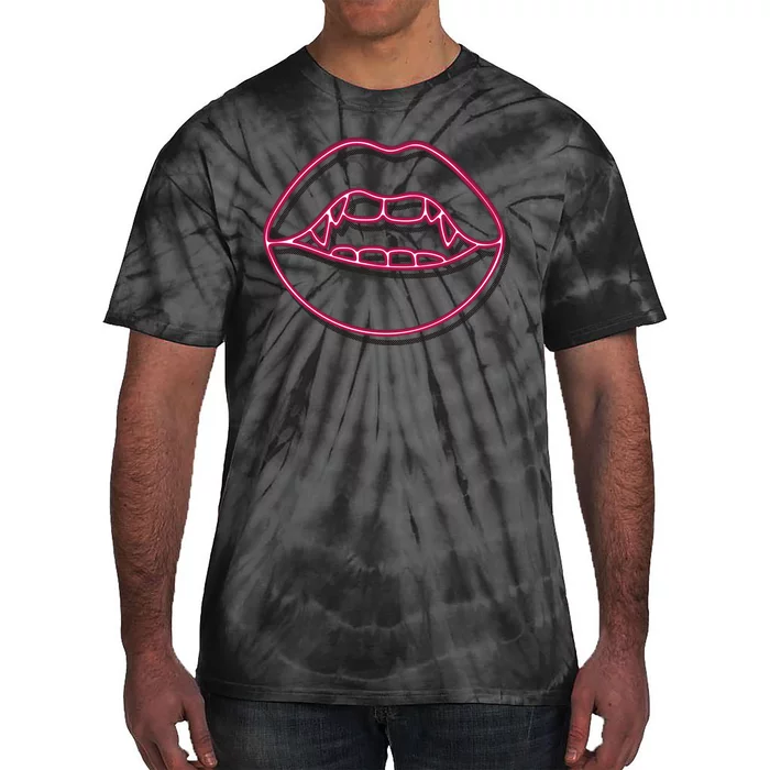 Neon Vampire Mouth Tie-Dye T-Shirt