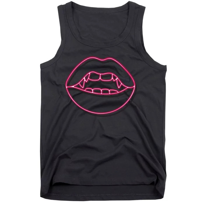 Neon Vampire Mouth Tank Top