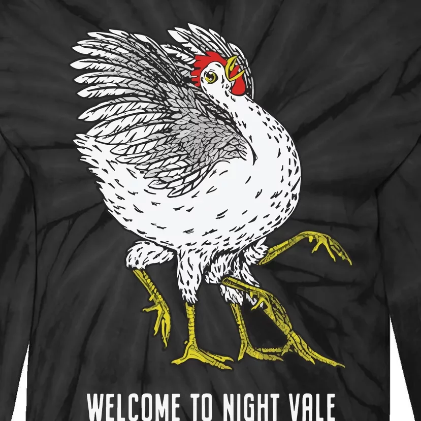 Night Vale Petting Zoo Chicken Tie-Dye Long Sleeve Shirt