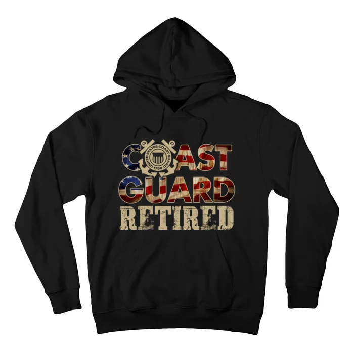 Na Vy Retirement Military Gift Retired Coast Guard Veteran Vintage Veterans Day Hoodie