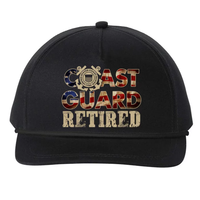 Na Vy Retirement Military Gift Retired Coast Guard Veteran Vintage Veterans Day Snapback Five-Panel Rope Hat